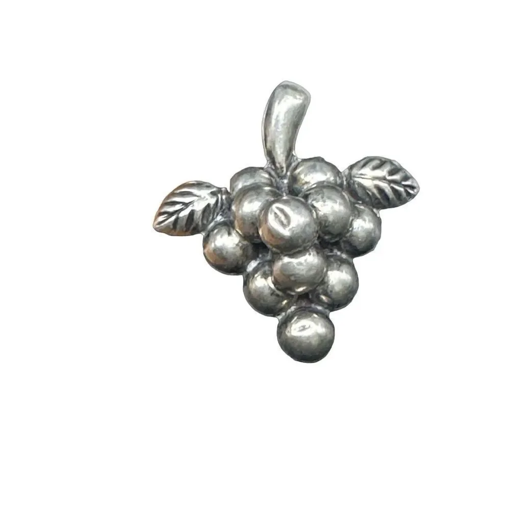 Sterling silver 925 Grapes Brooch and matching bracelet vintage 40s Mexico stamp